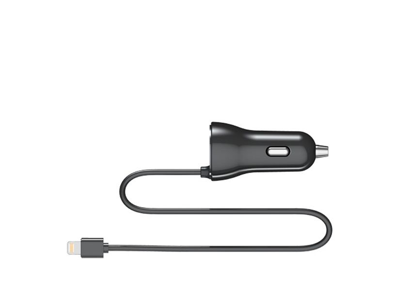2.4 A Car Charger With Built-in Cable